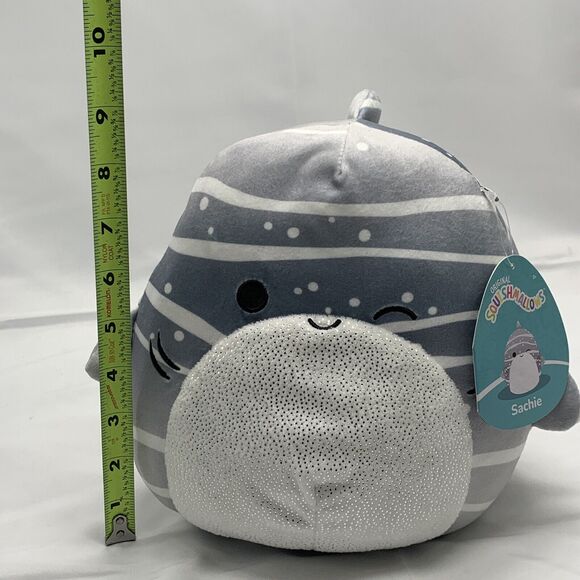 Squishmallows Sachie Whale Shark Plush 8" Gray 2022 KellyToy - Picture 8 of 11